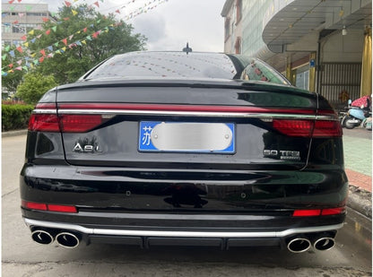Rear diffuser with S-Style inserts (2022+) for Audi A8 2018- - image 1