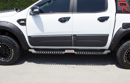 Side sills Dakar V2 without LED (2015-2019, 2 pcs, metal) for Mitsubishi L200 2015-2024 - image 4