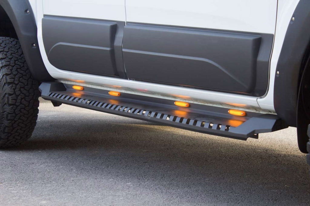 Side sills Dakar V1 with LED (2019+, 2 pcs, metal) for Mitsubishi L200 2015-2024 - image 4