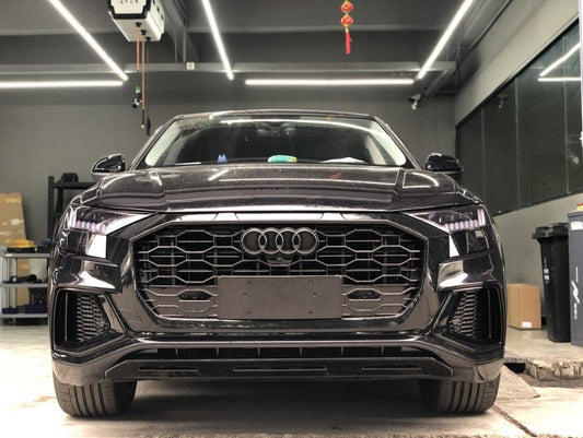RSQ-Style Front Grille (2018-2023, Black) for Audi Q8 2018- - image 1
