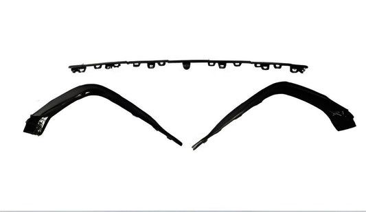 Rear diffuser inserts (2020-2024, Black) for Audi A4 B9 2015-2024 - image 1