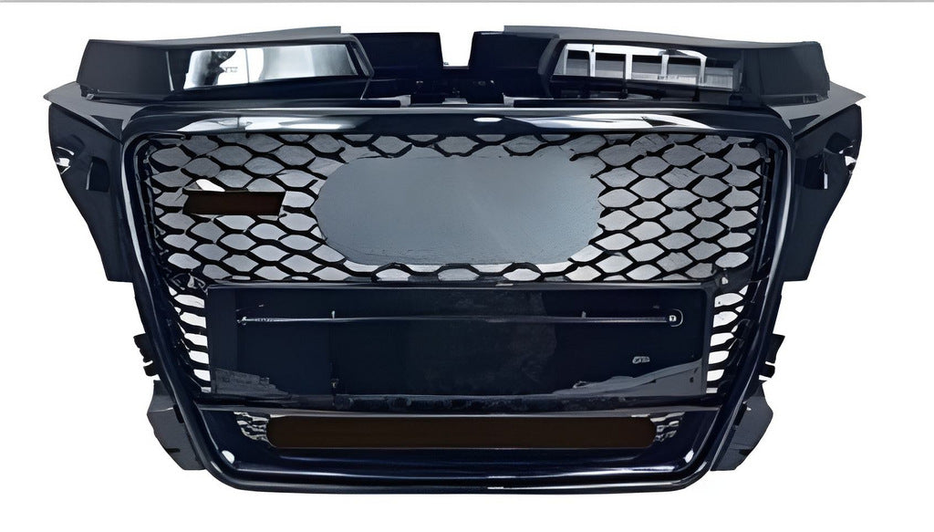 RS-style V-2 front grille (2008-2012, black) for Audi A3 2003-2012 - image 1