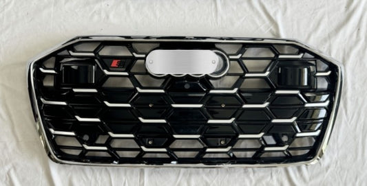 RS-style front grille (2024- , gray with chrome) for Audi A6 C8 2018- - image 2
