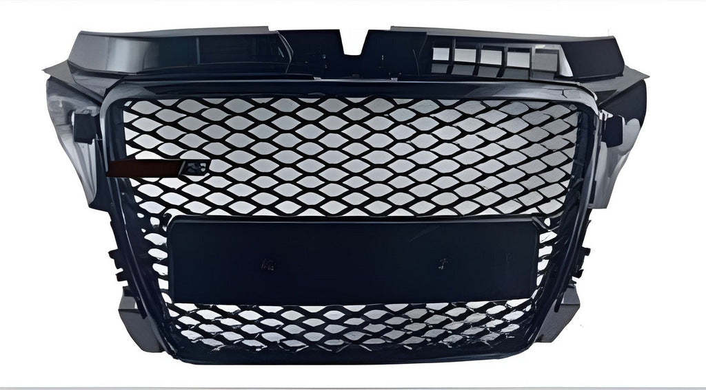 RS-style V-1 front grille (2008-2012, black) for Audi A3 2003-2012 - image 1