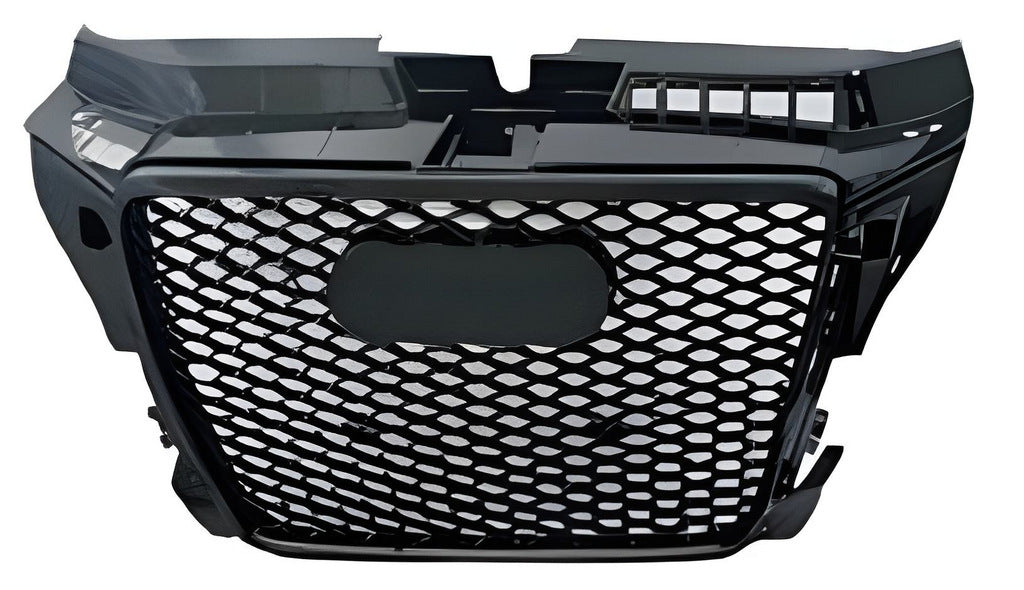 RS-style front grille (2008-2012, black with chrome) for Audi A3 2003-2012 - image 1