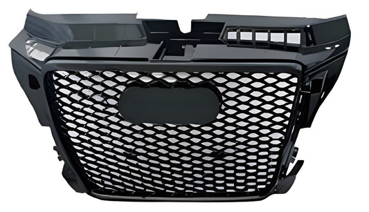 RS-style front grille (2008-2012, black with chrome) for Audi A3 2003-2012 - image 1