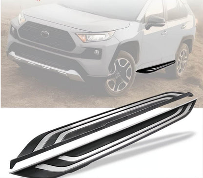 Side sills OEM V2B (2 pieces, aluminum) for Toyota Rav 4 2019- - Reelken Auto