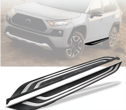 Side sills OEM V2B (2 pieces, aluminum) for Toyota Rav 4 2019- - Reelken Auto