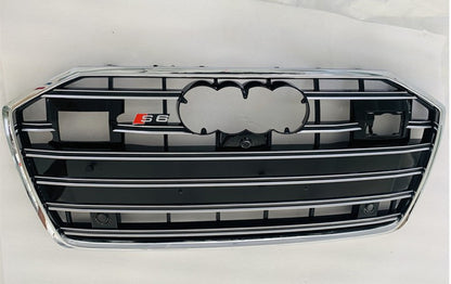 Front Grille S-Style (with ACC, black with chrome) for Audi A6 C8 2018- - image 3