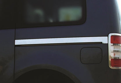 Mouldings for sliding door (2 pcs, stainless steel) for Volkswagen Caddy 2004-2010 - image 1