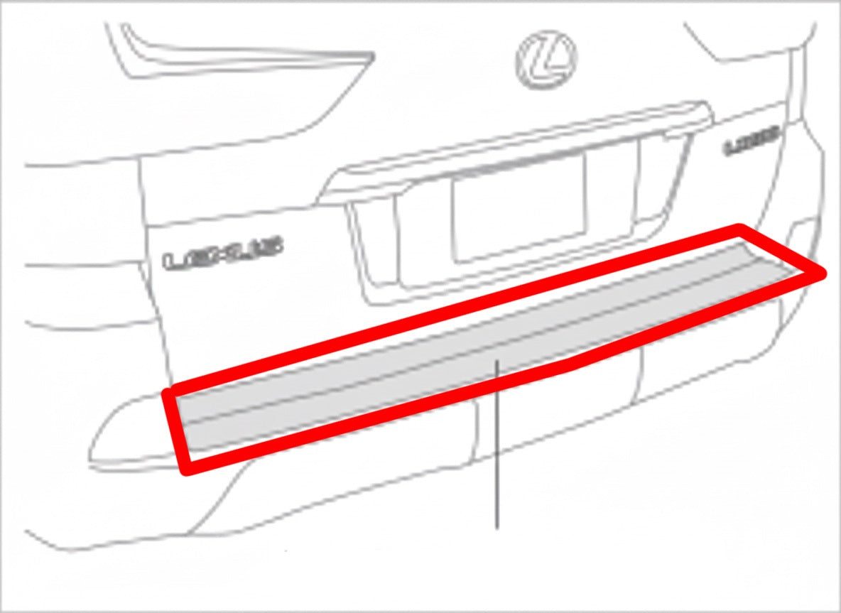 Rear bumper insert with chrome (2016+) for Lexus LX570/450d 2008-2022 - image 2