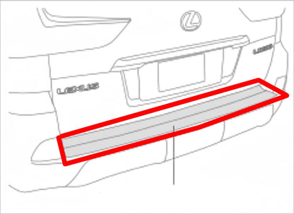 Rear bumper insert with chrome (2016+) for Lexus LX570/450d 2008-2022 - image 2