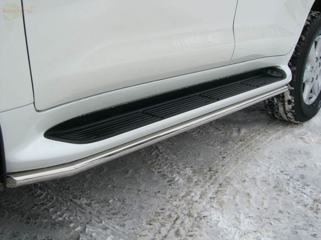 Side rails 2008-2015 (stainless steel) for Lexus LX570/450d - Reelken Auto