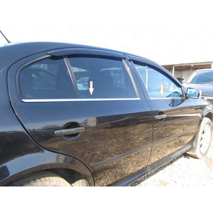 Window Trim Stainless Steel (4 pcs) for Skoda Octavia II A5 2010-2013 - image 1