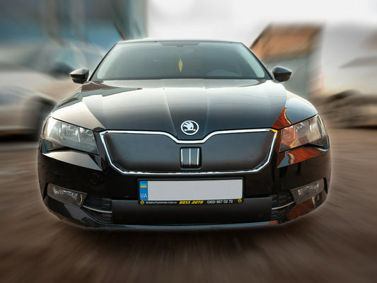 Winter cover on the grille (top) for Skoda Superb 2015-2024 - image 1