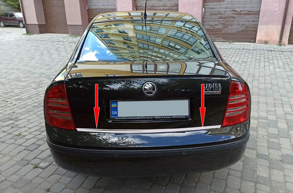 The edge of the trunk (stainless) for Skoda Superb 2001-2009 - Reelken Auto