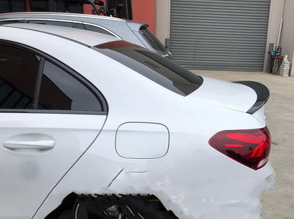 Lip Spoiler (1234 Upgrade, Black) for Mercedes A-сlass W177 2018- - image 1