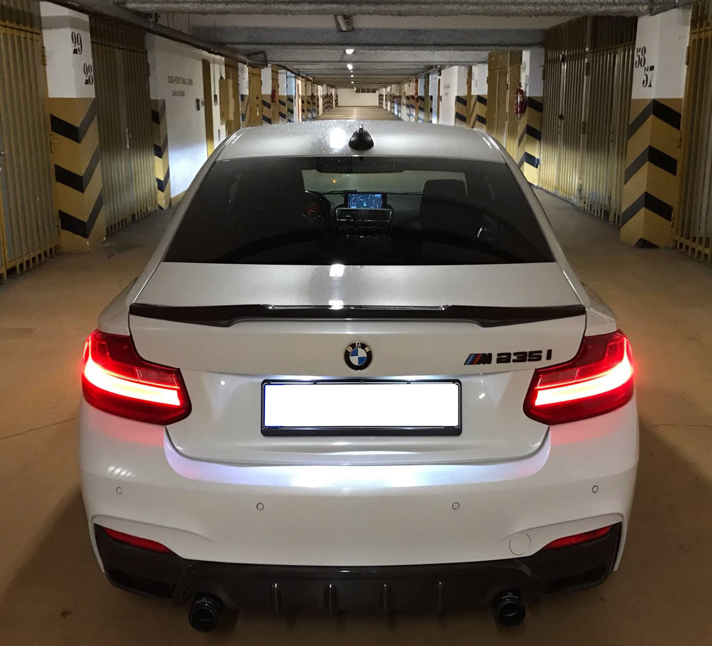 M4-Style Spoiler (for F22, primed for painting) for BMW 2 Series F22/F23 2014-2021 - image 1