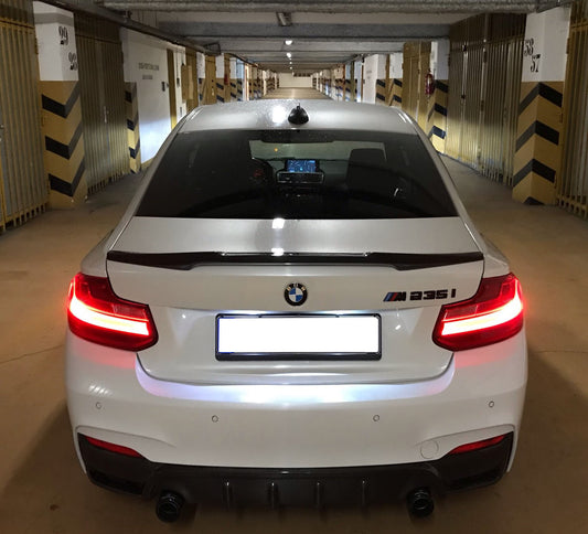 M4-Style Spoiler (for F22, primed for painting) for BMW 2 Series F22/F23 2014-2021 - image 1