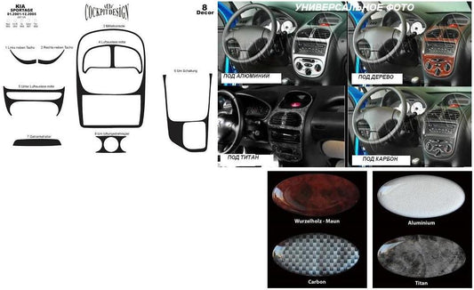 Dashboard Trim Covers (2001-2005) for Kia Sportage 1994-2004 - image 1