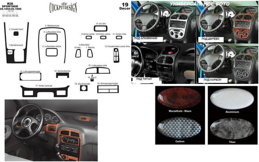 Dashboard Trim Covers (1994-1999) for Kia Sportage 1994-2004 - image 1