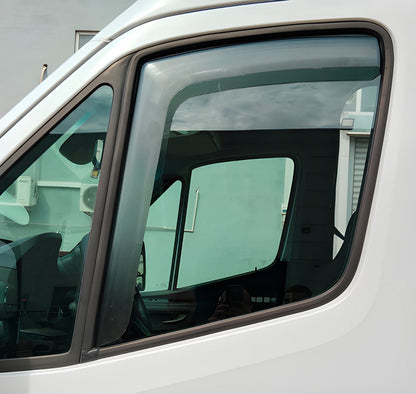 In-channel window deflectors (smoke, 2 pcs, Cagatay) for Mercedes Sprinter W907/W910 2018- - image 1