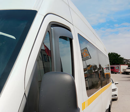 In-channel window deflectors (smoke, 2 pcs, Cagatay) for Mercedes Sprinter W907/W910 2018- - image 2