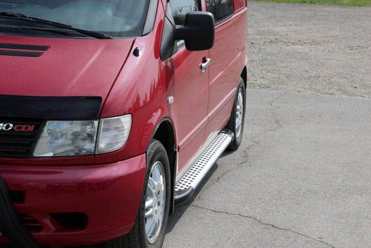 Lateral platforms X5-type (2 EA., alum.) for Mercedes Vito W638 1996-2003 - Reelken Auto