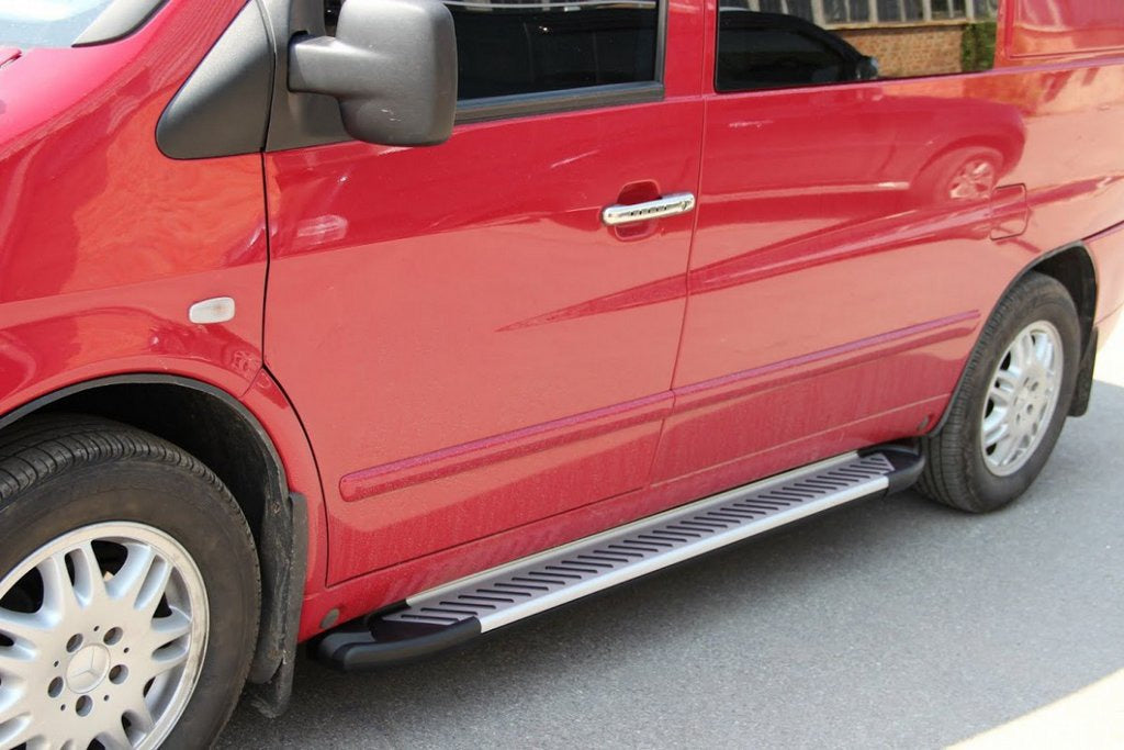 Side Steps Line (2 pcs, Aluminum) for Mercedes Vito W638 1996-2003 - image 1