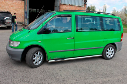 Side Pipes (2 pcs, Stainless Steel) for Mercedes Vito W638 1996-2003 - image 3