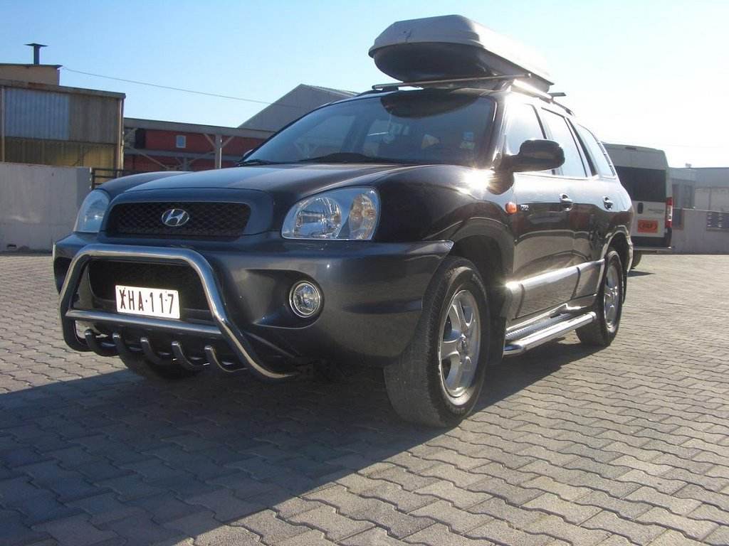 The WT003 bumper guard (stainless) for Hyundai Santa Fe 1 2000-2006 - Reelken Auto