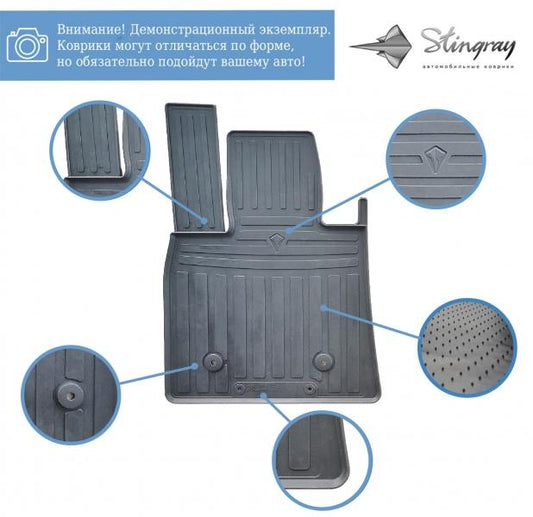 Rubber Floor Mats Type-2 (4 pcs, Stingray Premium) for Kia Sportage 2015-2021 - image 2