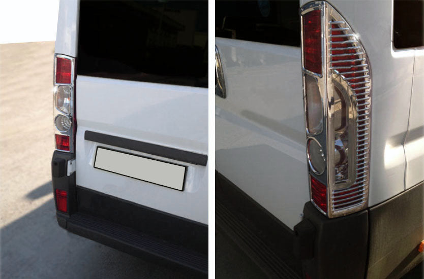 Chrome Tail Light Covers with Curve (2 pcs, Plastic) for Peugeot Boxer 2006-2025 - image 4