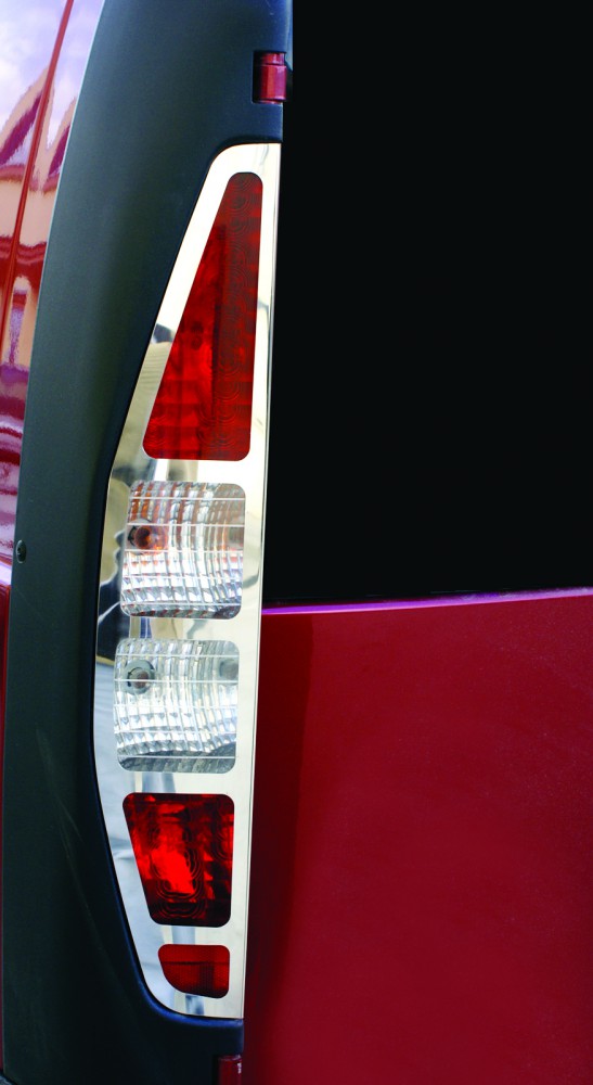 Chrome Tail Light Covers (2 pcs, Stainless Steel) for Fiat Doblo I 2001-2005 - image 4