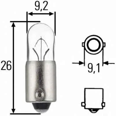 Indicator Bulb Narva 17141 T4W 24V 4W BA9 - image 2