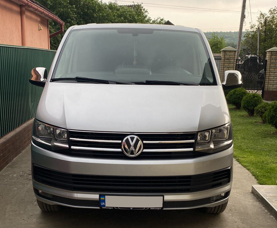 Pads on the grill upper 2015-2019 (2 pieces, stainless steel) for Volkswagen T6 - image 2