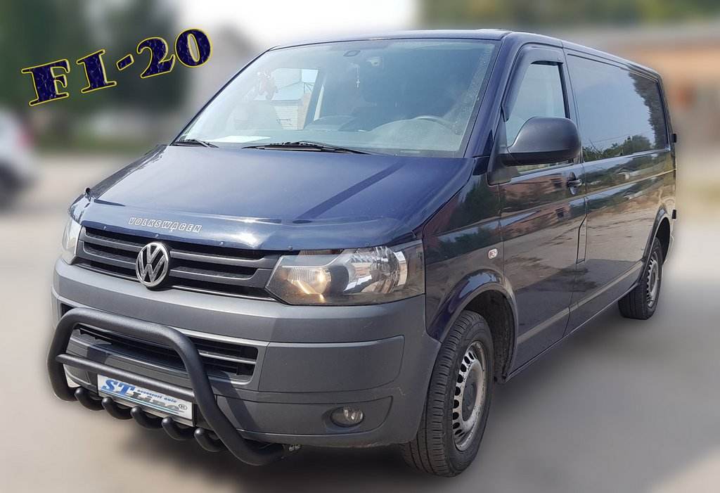 The WT003 Black bumper guard (stainless) for Volkswagen T5 2010-2015 - Reelken Auto