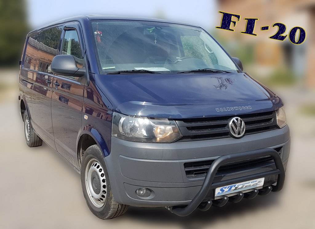 The WT003 Black bumper guard (stainless) for Volkswagen T5 2010-2015 - Reelken Auto