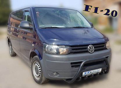 The WT003 Black bumper guard (stainless) for Volkswagen T5 2010-2015 - Reelken Auto