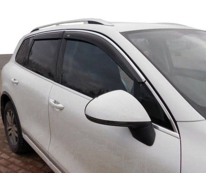 Window Deflectors with Chrome Trim (4 pcs, Niken) for Volkswagen Tiguan 2007-2016 - image 1