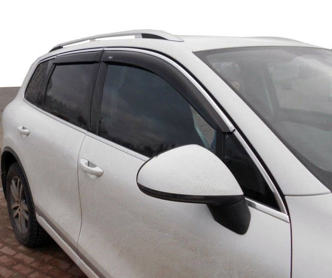 Window Deflectors with Chrome Trim (4 pcs, Niken) for Volkswagen Tiguan 2007-2016 - image 1
