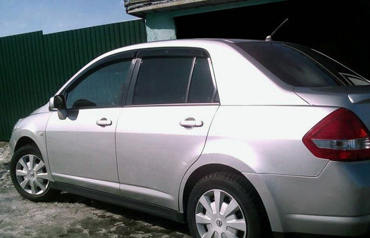 Window Deflectors SD (4 pcs, HIC) for Nissan Tiida 2004-2011 - image 1