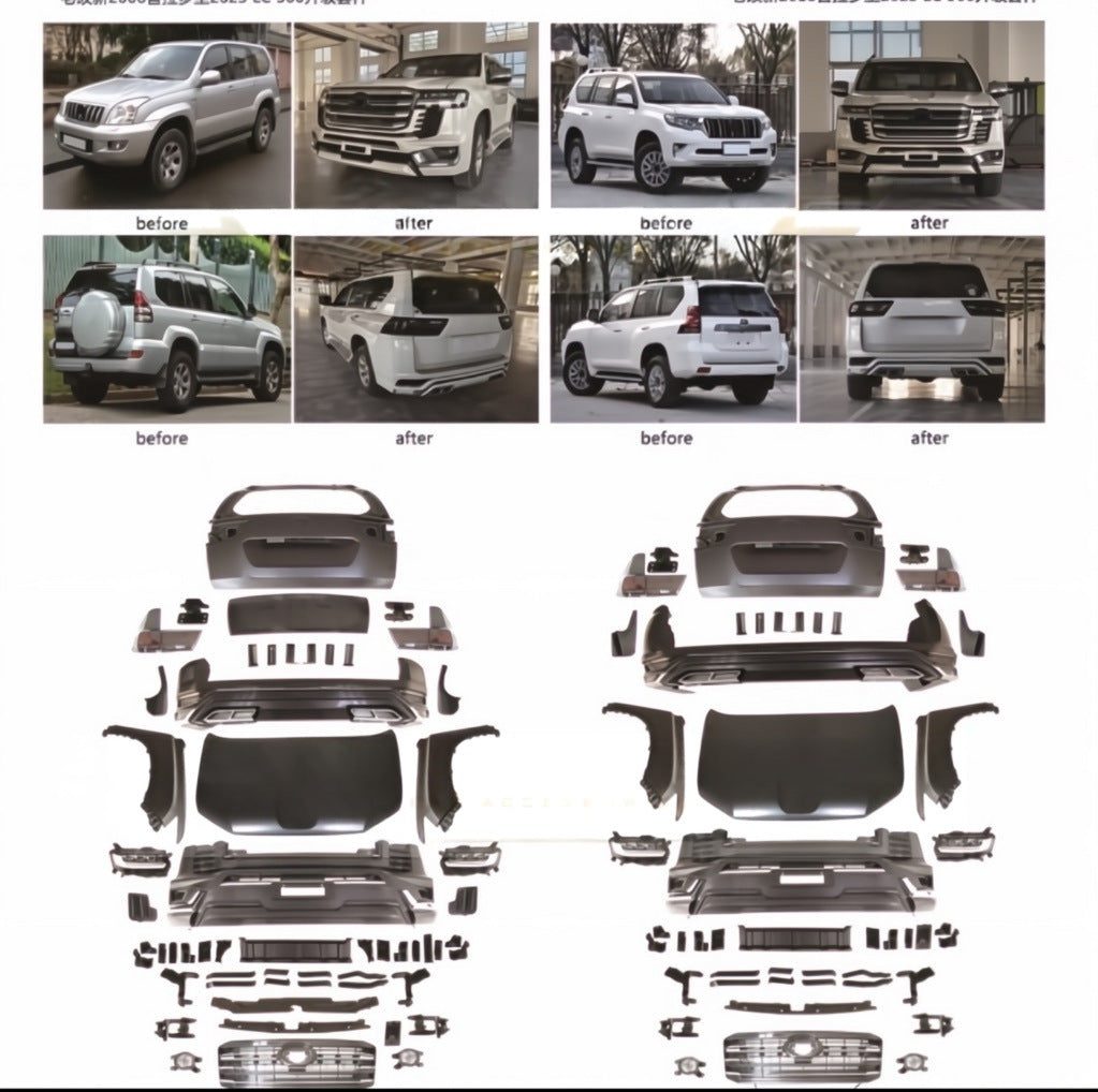 Facelift Body Kit to LC 300 for Toyota Land Cruiser Prado 120 2002-2009 - image 6