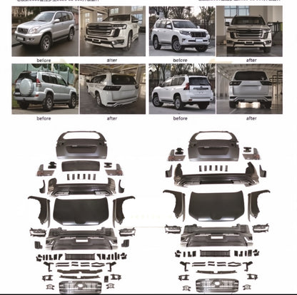 Facelift Body Kit to LC 300 for Toyota Land Cruiser Prado 120 2002-2009 - image 6