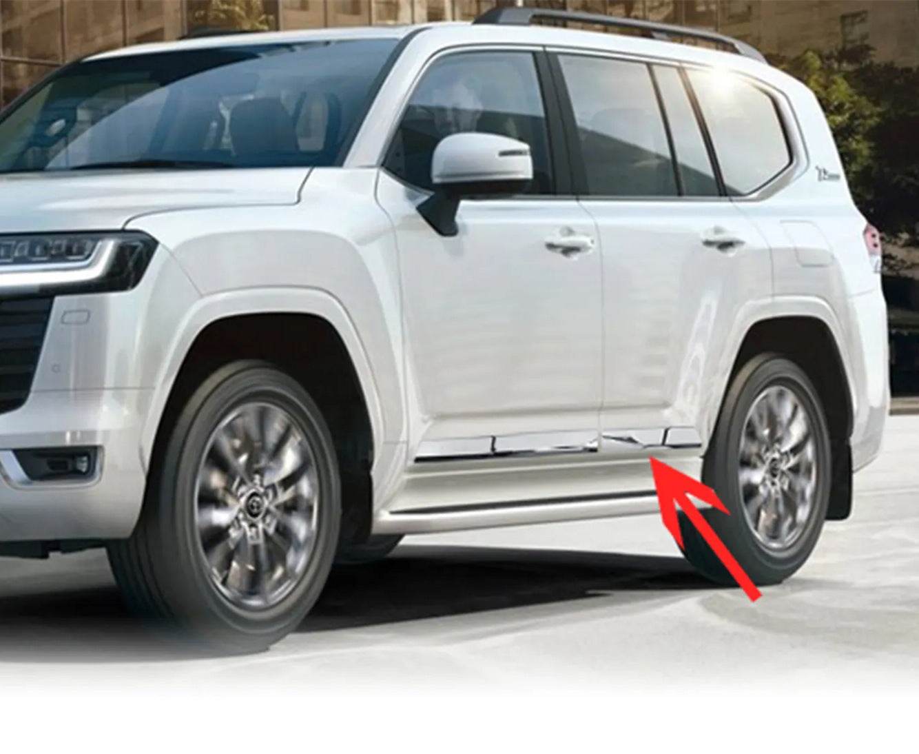 Chrome door moldings (4 pcs) for Toyota Land Cruiser 300 - Reelken Auto