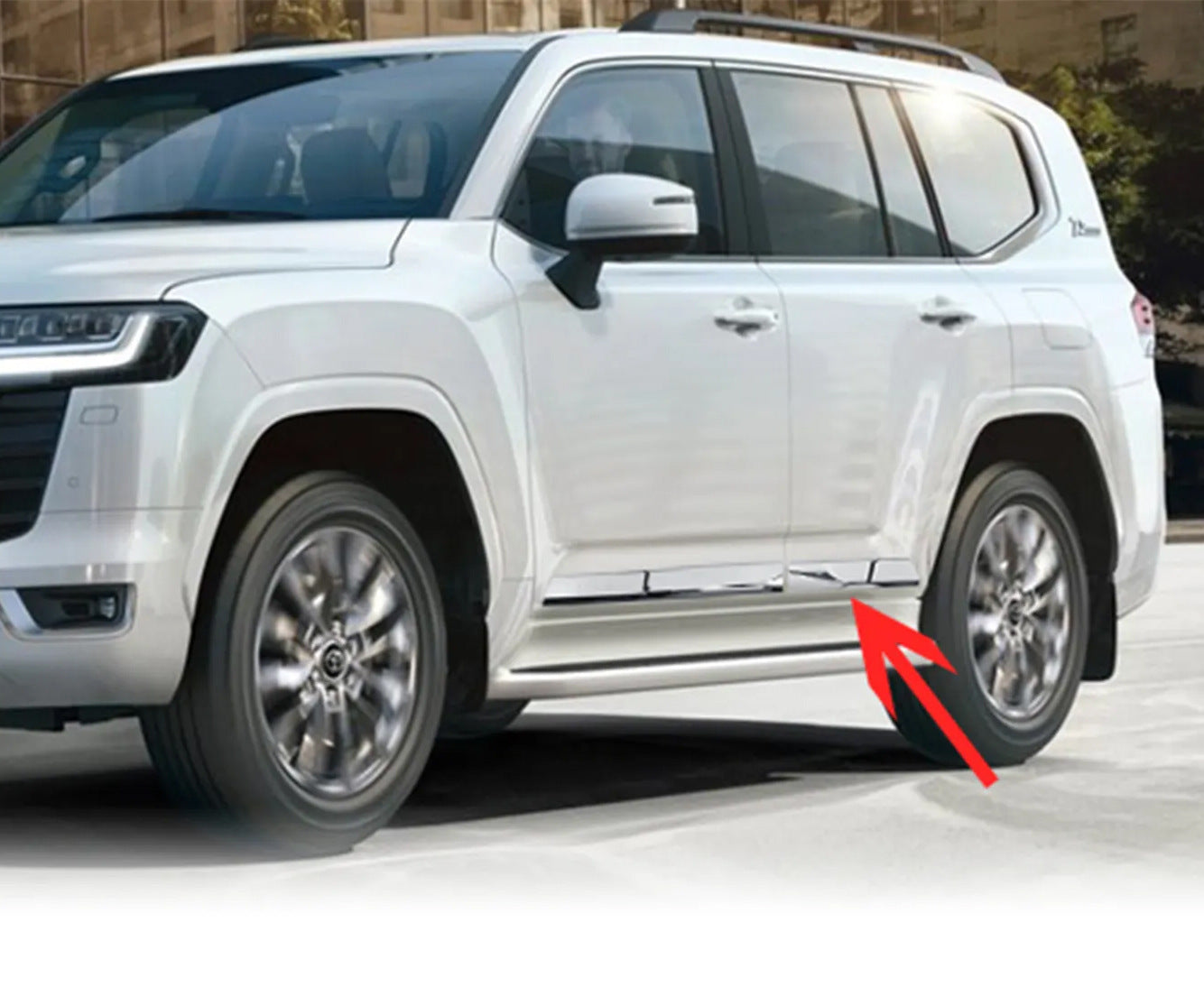 Chrome Door Moldings (4 pcs) for Toyota Land Cruiser 300 2021- - image 3