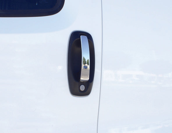 Chrome on the handles (4 plates, stainless steel.) for Fiat Fiorino/Qubo - image 2