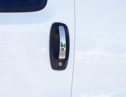 Chrome Door Handle Covers (4 pcs, Stainless Steel) for Opel Combo 2012-2018 - image 1