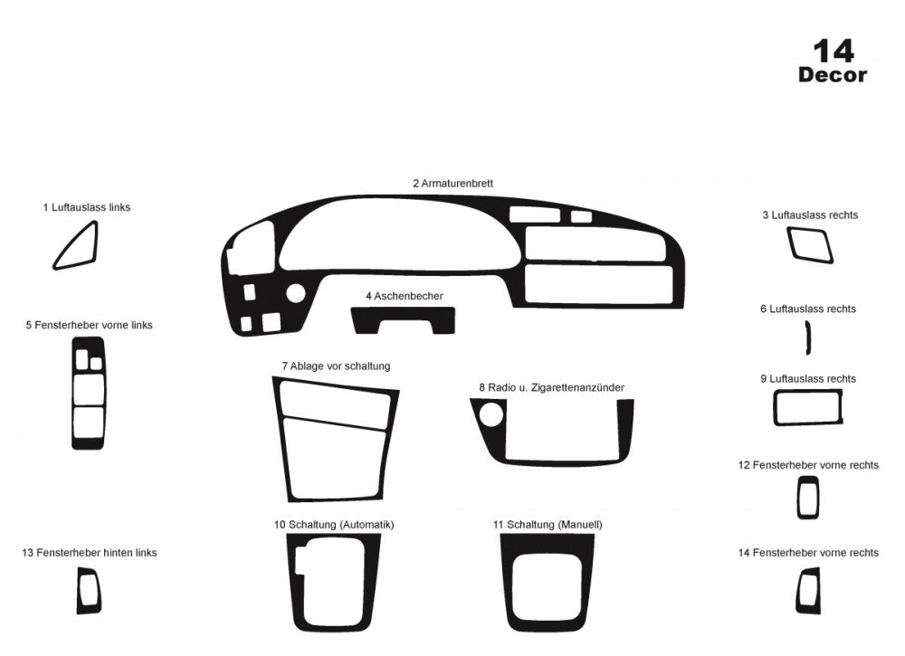 Panel overlays for Toyota Camry 1991-1996 - image 2