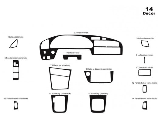 Dashboard Trim Covers for Toyota Camry 1991-1996 - image 2